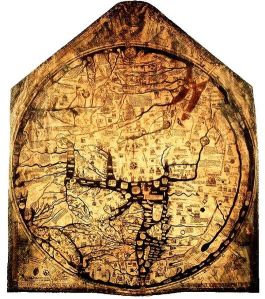 Mappa Mundi at Hereford Cathedral - image courtesy Wikimedia