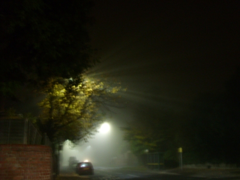 Photo of foggy street